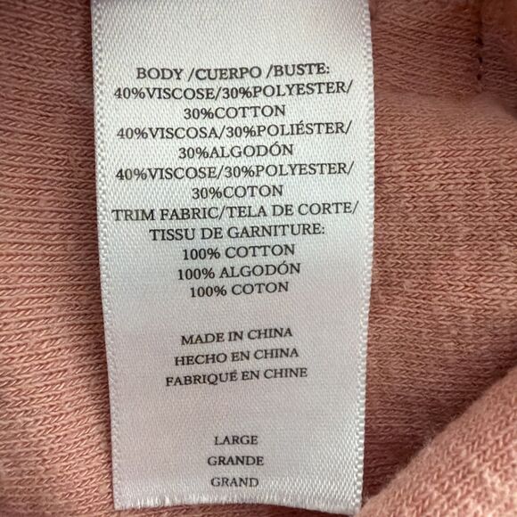 Rails Rhen Terry Polo Shirt Dragon Fruit Peach L SoCal Vintage Coastal Preppy - Picture 7 of 7